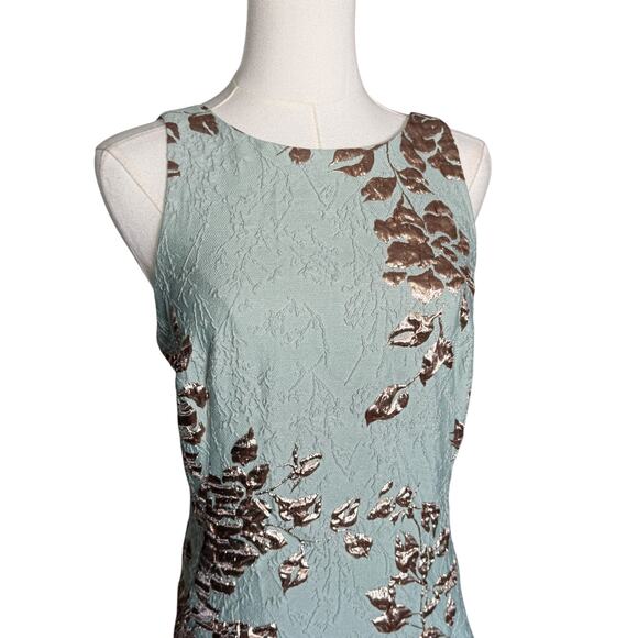 Rickie Freeman For Teri Jon High Low Metallic Jacquard Gown Size 4 Asymmetrical - Picture 8 of 16